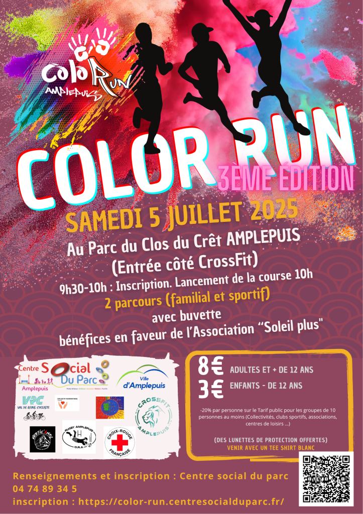 Purple Colorful Color Run Poster
