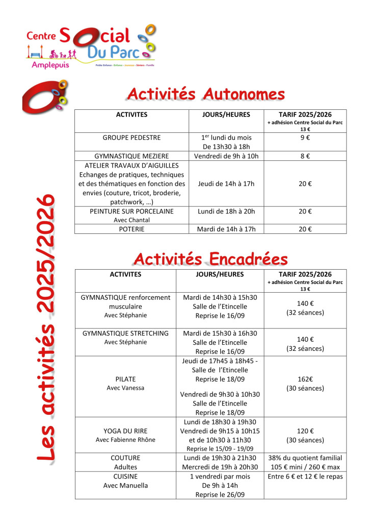 ACTIVITES plaquette 2025 2026-1